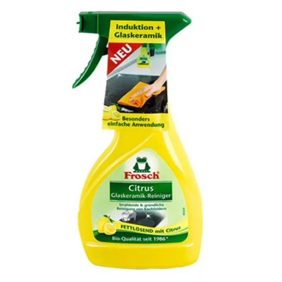Konyhai tisztítószer FROSCH kerámai főzőlaphoz citrom környezetbarát 300 ml Konyhai tisztítószer FROSCH kerámai főzőlaphoz citrom környezetbarát 300 ml