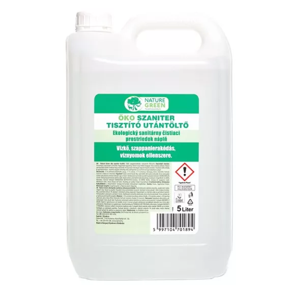 Szaniter tisztító utántöltő DYMOL Nature Green Öko 5L Szaniter tisztító utántöltő DYMOL Nature Green Öko 5L