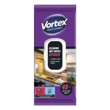 Nedves törlőkendő VORTEX konyhai 48 darabos