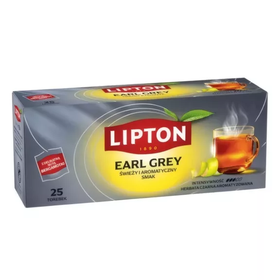 Fekete tea LIPTON Earl Grey 25x1,5 g Fekete tea LIPTON Earl Grey 25x1,5 g