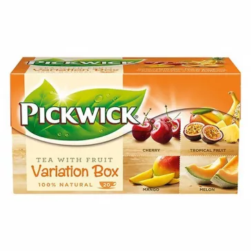  Fekete tea PICKWICK ízesített sárga variációk cseresznye-trópusi-mangó-sárgadinnye 20 filter/doboz