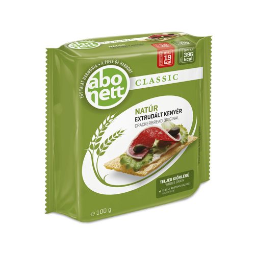 Extrudált kenyér ABONETT Classic teljes kiörlésű natúr 100 g