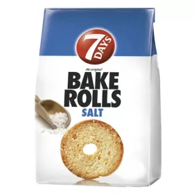 Kétszersült kenyérkarika TUC Bake Rolls sós 80 g