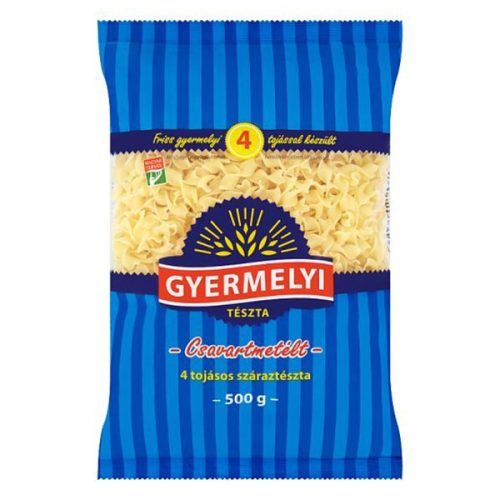 Száraztészta csavartmetélt GYERMELYI 4 tojásos 500 g