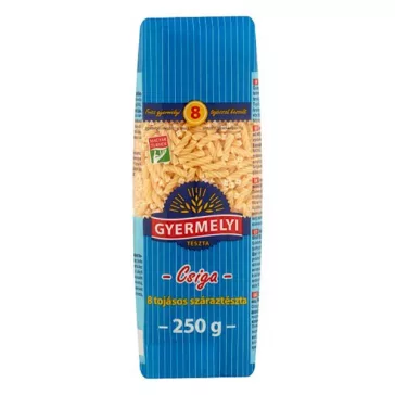 Száraztészta csiga GYERMELYI 8 tojásos 250 g