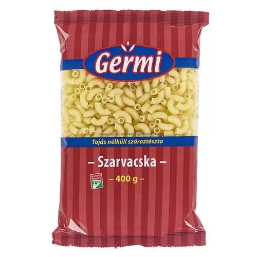 Száraztészta szarvacska GYERMELYI Germi tojás nélküli 400 g