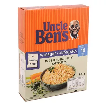 UNCLE BENS Főzőtasakos rizs UNCLE BEN'S barna 4x125 g