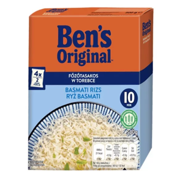 UNCLE BENS Főzőtasakos rizs UNCLE BEN'S basmati 4x125 g UNCLE BENS Főzőtasakos rizs UNCLE BEN'S basmati 4x125 g