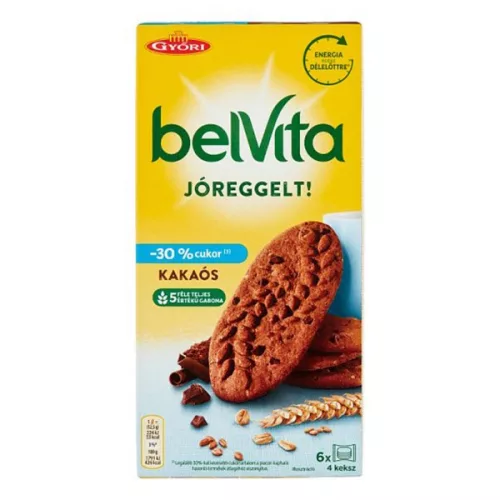 Keksz BELVITA Jó Reggelt! csökkentett cukortartalommal kakaós multipack 300 g