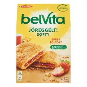   Keksz BELVITA Jó Reggelt! Softy epres töltelékkel multipack 250 g