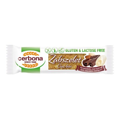 Zabszelet CERBONA étcsokoládés marcipános gluténmentes 40 g
