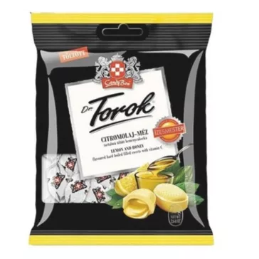   DR TOROK Töltött keménycukorka DR. TOROK citromolajjal és mézzel 75 g