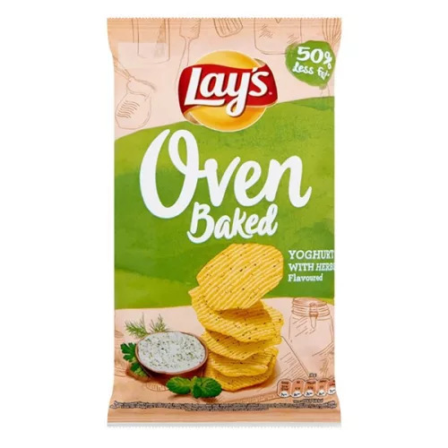 Burgonyachips LAY'S Oven Baked joghurtos-zöldfűszeres 55 g