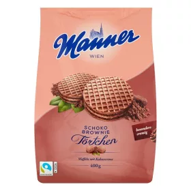Töltött ostya MANNER Törtchen kakaós krémmel 400 g