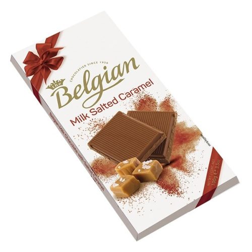 Csokoládé BELGIAN Milk Salted Caramel sós karamellás tejcsokoládé 100 g