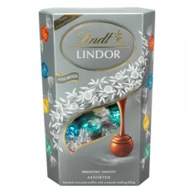   Csokoládé LINDT Lindor Assorted Silver csokoládé golyók díszdobozban  337 g