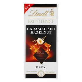   Csokoládé LINDT Excellence karamellizált mogyorós étcsokoládé 100 g
