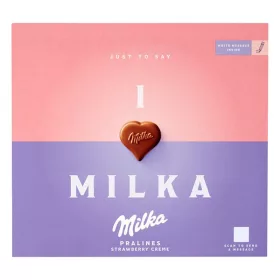 Csokoládé MILKA ILoveMilka epres krémtöltelékes 110 g