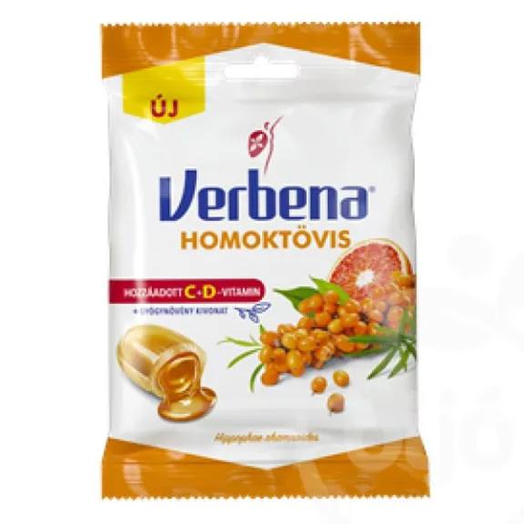 Töltött keménycukorka VERBENA homoktövis 60 g Töltött keménycukorka VERBENA homoktövis 60 g