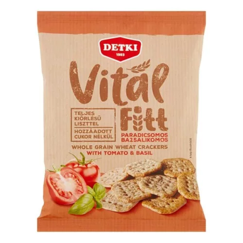 Keksz DETKI VitálFitt paradicsomos-bazsalikomos teljes kiőrlésű 100 g