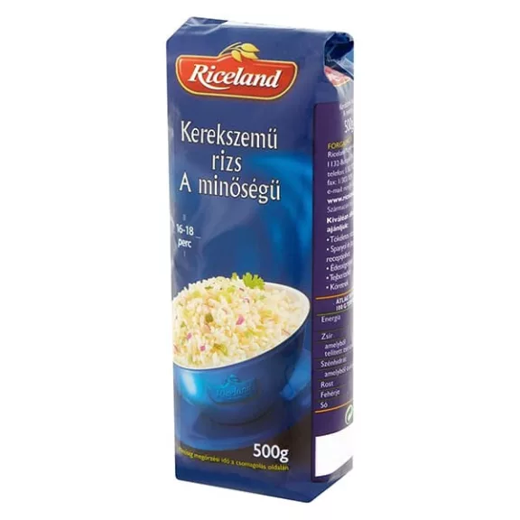 Rizs RICELAND kerekszemű 500 g Rizs RICELAND kerekszemű 500 g