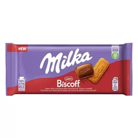 Csokoládé táblás MILKA Biscoff 90 g