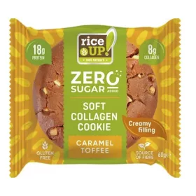 Rizskeksz RICE UP Zero collagen-protein karamell 60 g