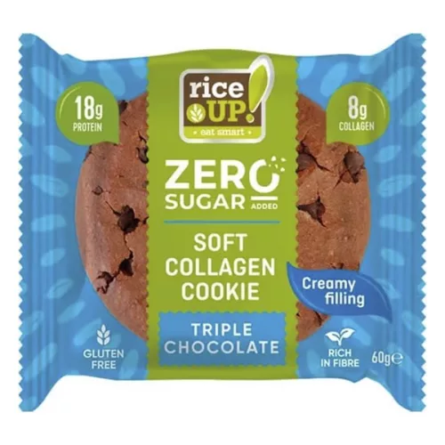 Rizskeksz RICE UP Zero collagen-protein triplacsoki 60 g