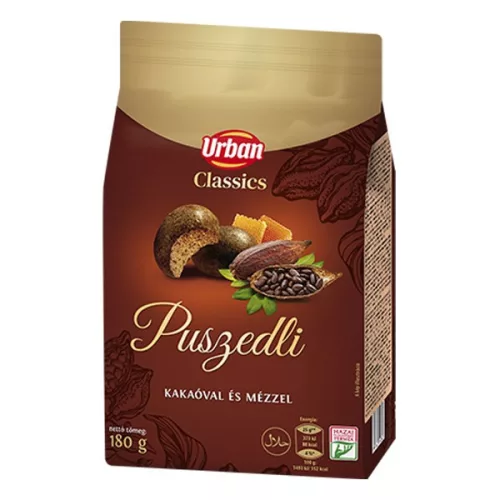 Mézeskalács URBAN Classic kakaós-mézes puszedli 180 g