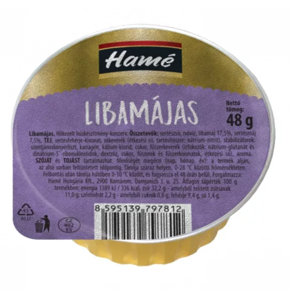 Libamáj pástétom HAMÉ 48 g Libamáj pástétom HAMÉ 48 g