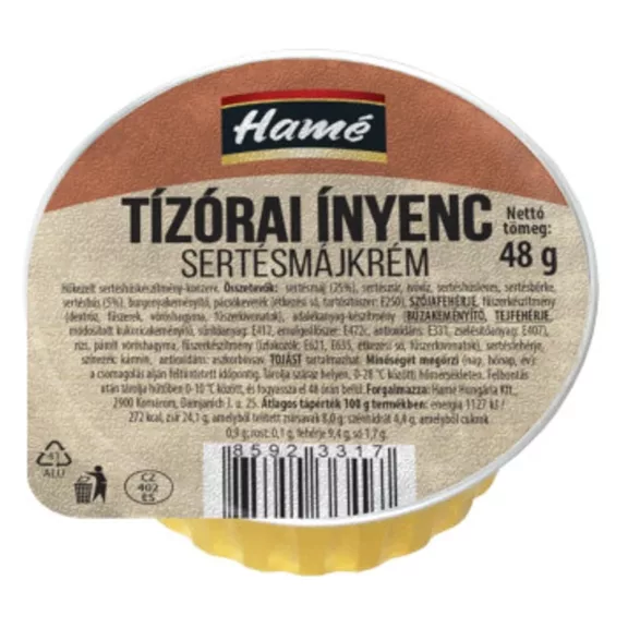 Sertésmájkrém HAMÉ tízórai ínyenc 48 g Sertésmájkrém HAMÉ tízórai ínyenc 48 g