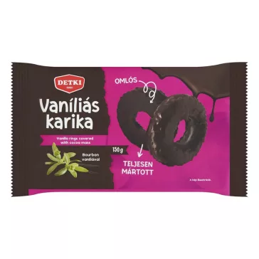   Keksz DETKI vaniliás karika teljesen mártott kakós étbevonóval 150 g
