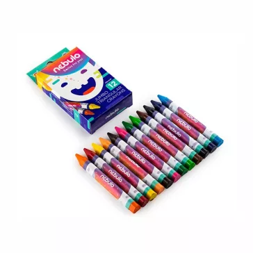   Zsírkréta NEBULO Jumbo háromszögletű hegyezett 12 színű