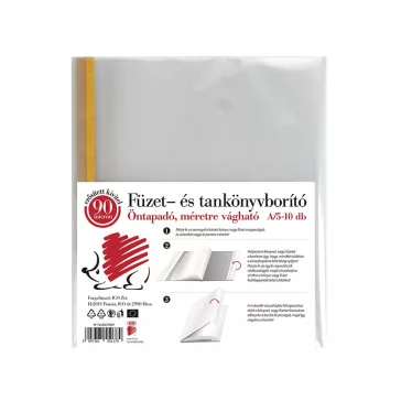   Füzetborító ICO Süni Prémium A/5 öntapadós csíkkal 90 mikron 10 darabos