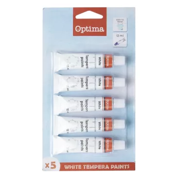 Tempera OPTIMA fehér 12 ml 5 darabos