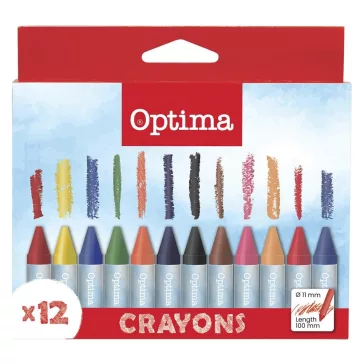 Zsírkréta OPTIMA Max Jumbo kerek 12 színű
