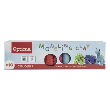Gyurma OPTIMA színes 200 g 10 darabos