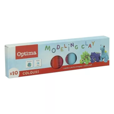 Gyurma OPTIMA színes 200 g 10 darabos