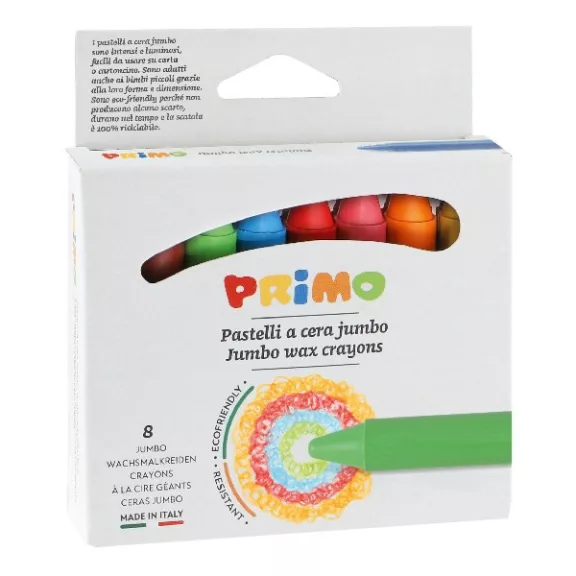 Zsírkréta PRIMO jumbo kerek hegyezett 8 darabos Zsírkréta PRIMO jumbo kerek hegyezett 8 darabos