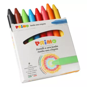 Zsírkréta PRIMO jumbo kerek hegyezett 8 darabos