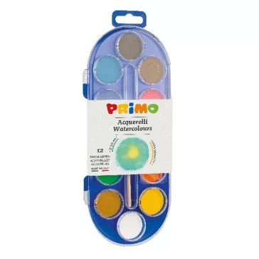 Vízfesték PRIMO 30 mm ecsettel 12 darabos