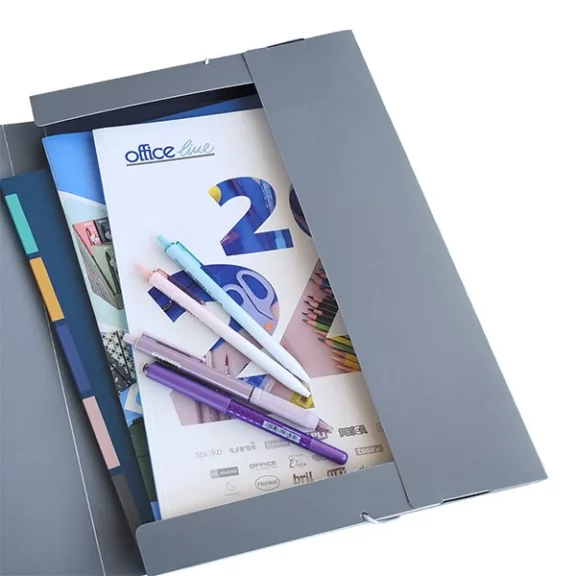 Füzetbox SPOKO ReLeaf PP A/4 30 mm SoftTouch szürke Füzetbox SPOKO ReLeaf PP A/4 30 mm SoftTouch szürke