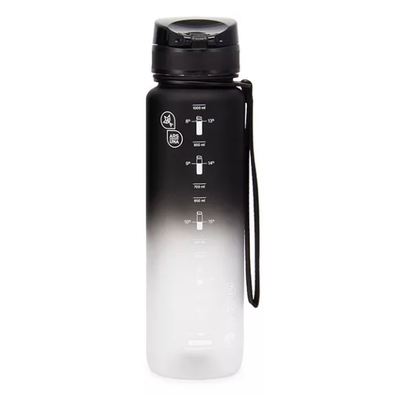 Kulacs ARS UNA műanyag matt BPA-mentes motivációs ombre 1 liter Black & White Kulacs ARS UNA műanyag matt BPA-mentes motivációs ombre 1 liter Black & White