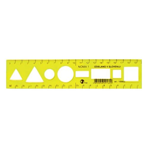Sablon vonalzó OPTIMA fluor 20cm