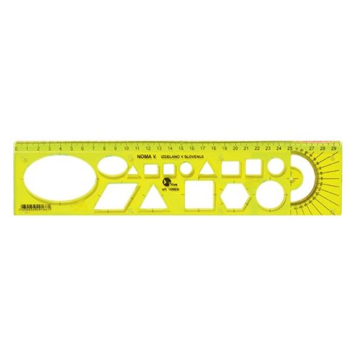 Sablon vonalzó OPTIMA fluor 30cm