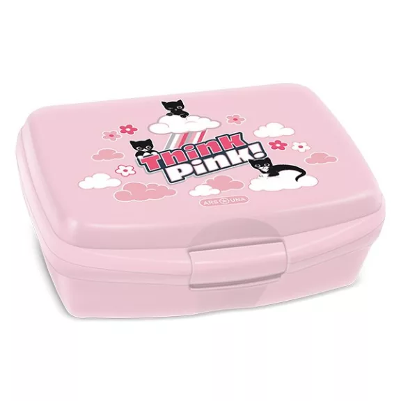 Uzsonnás doboz ARS UNA Think Pink műanyag 165x135x60 mm Uzsonnás doboz ARS UNA Think Pink műanyag 165x135x60 mm