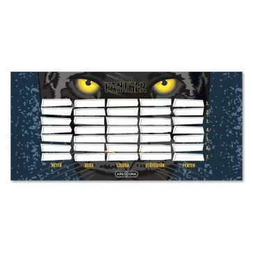 Órarend ARS UNA egylapos kétoldalas Black Panther 5529