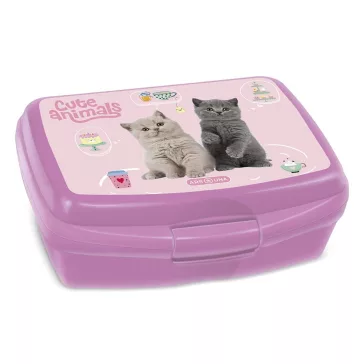   Uzsonnás doboz ARS UNA Cute Animals-Tea Party műanyag BPA mentes 165x135x60 mm