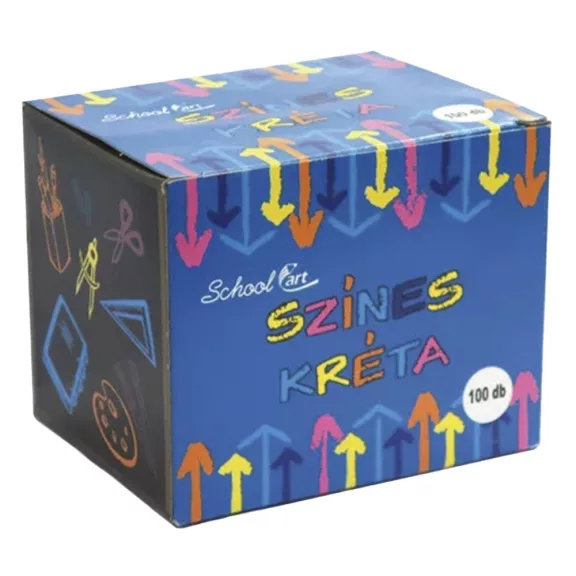 Táblakréta SCHOOL ART színes kerek 100 darabos Táblakréta SCHOOL ART színes kerek 100 darabos