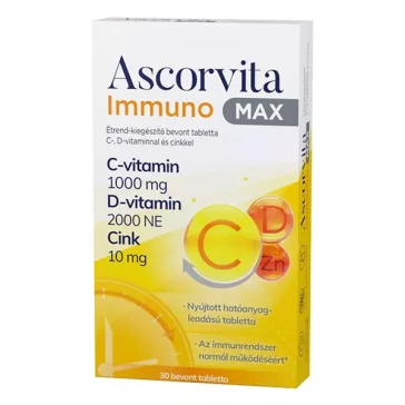 Vitamin ASCORVITA Immuno Max 30 darabos